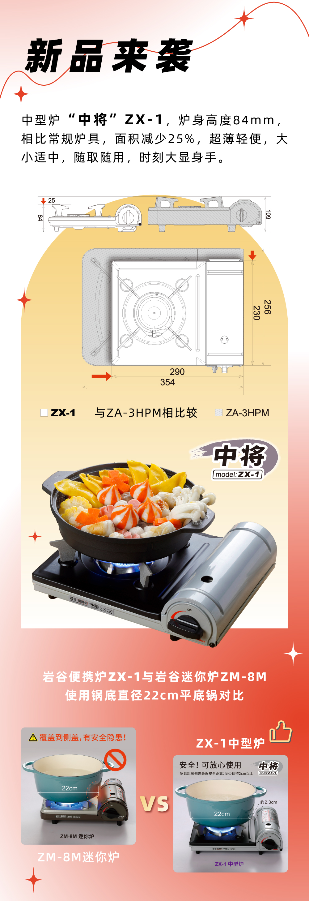 云开官网入口-云开(中国)
便携炉ZX-1，炉身高度84mm，相比常规炉具，面积减少25%，
超薄轻便，大小适中，随取随用，时刻大显身手。